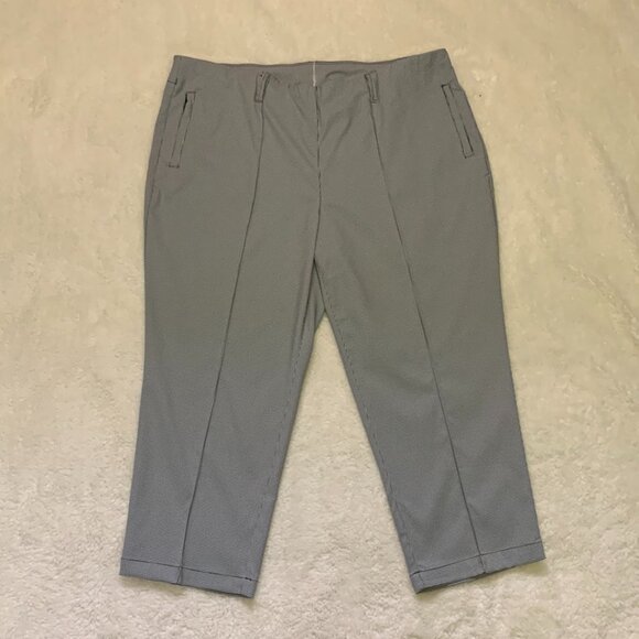 NVO by Lanctot Womens Sz 18 Bria Capri Comfort Waist NWT Black White - Picture 1 of 9